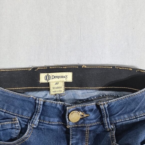 Democracy jeans women's size 10 ink blue colour "Ab"solution flare mid rise - Picture 5 of 15